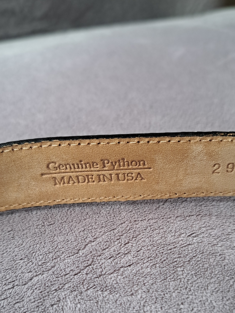 Vintage Python Leather Belt - Picture 4 of 7